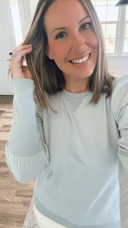 The Lucy Mini Puff Sleeve Sweatshirt