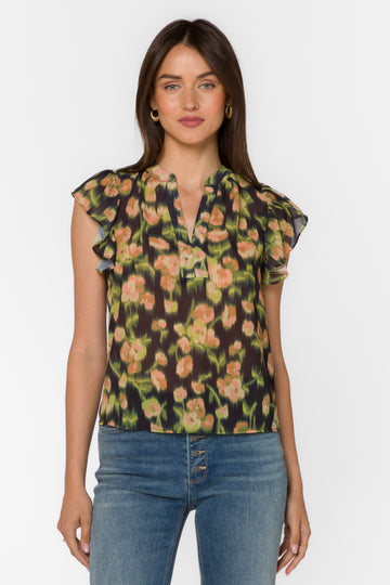 The Trish Blurred Floral Blouse