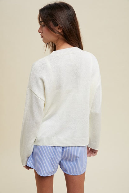 The Vacay Chenille Patch Sweater